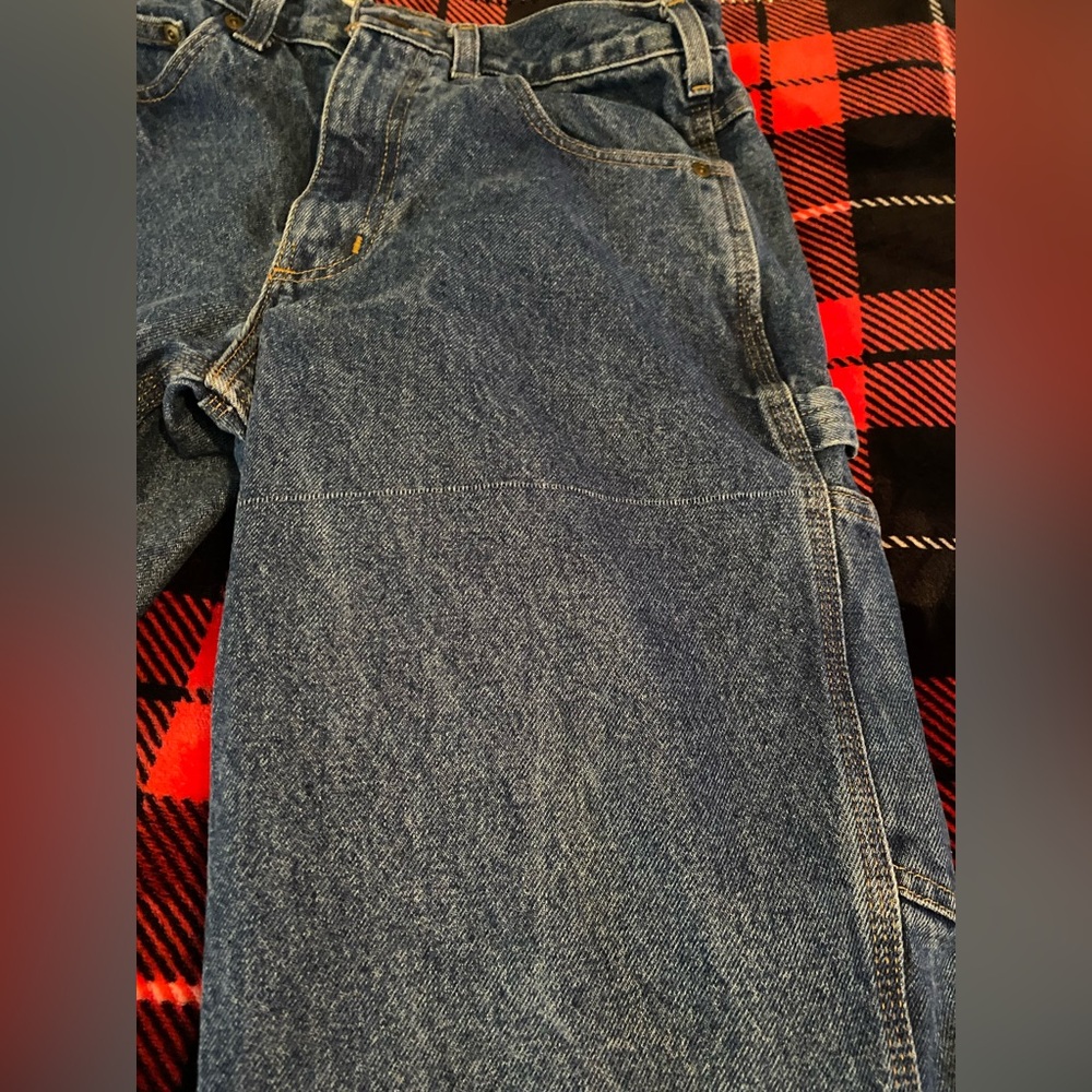 Men's  Carhartt 32/30 relaxed fit Blue Straight Jeans - Picture 3 of 10